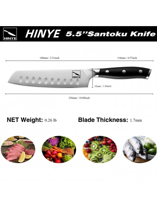 Hinye-Stahl Tri-ply 5.5" Santoku