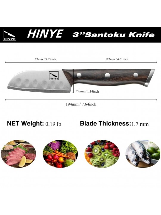 Hinye-Rondure 3" Santoku