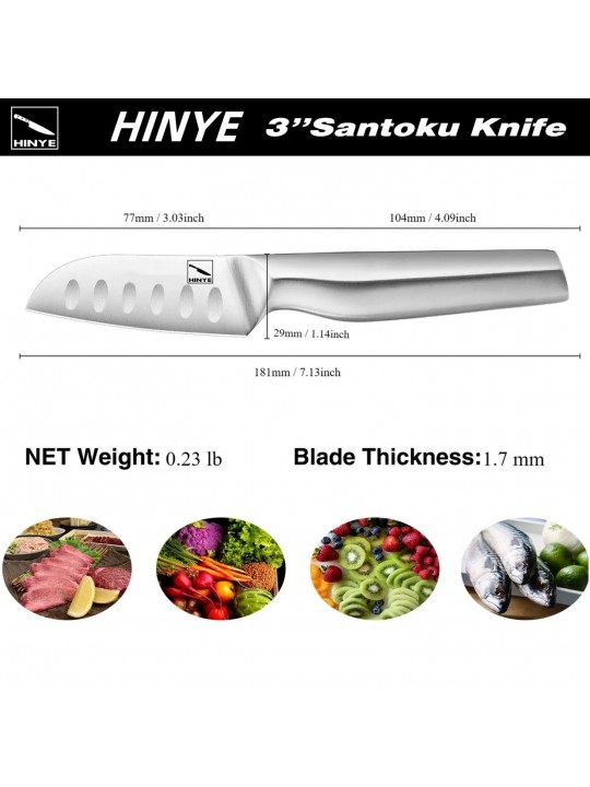 Hinye-Contour 3" Santoku