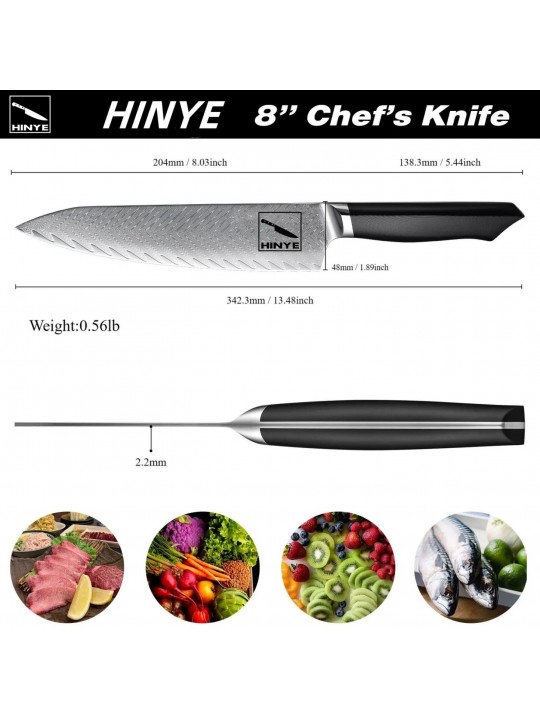 Hinye-Helix 8" Chef In Wood Box