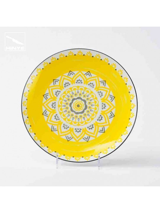 Hinye-Ceramic Printed Boho Tableware