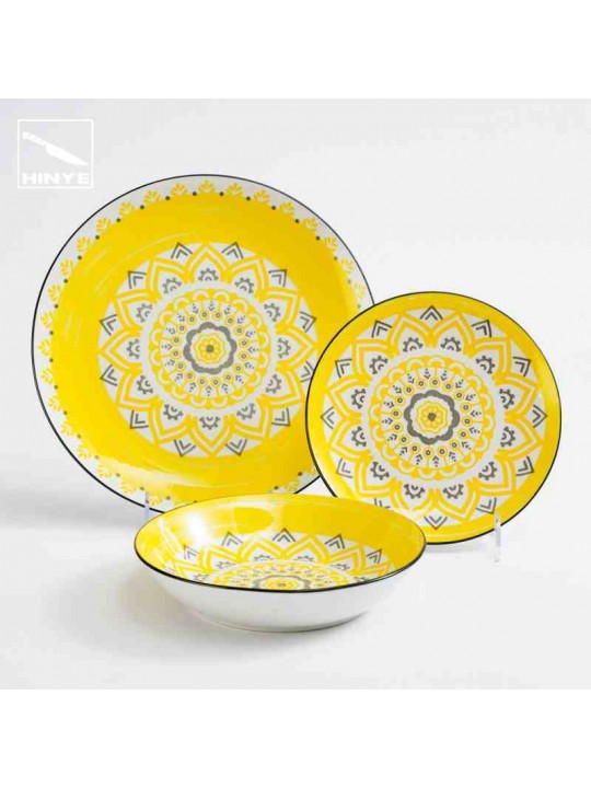 Hinye-Ceramic Printed Boho Tableware