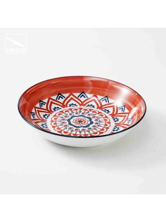 Hinye-Ceramic bohemian print tableware