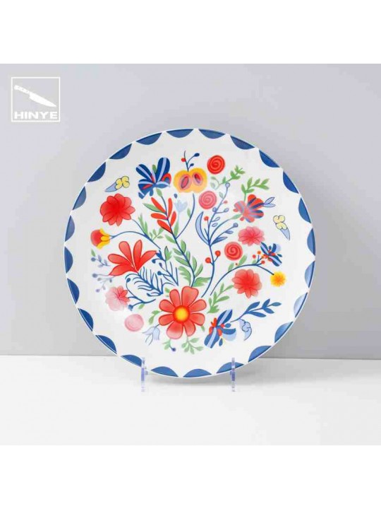 Hinye-Ceramic small film flower paper decal moonlight plate tableware