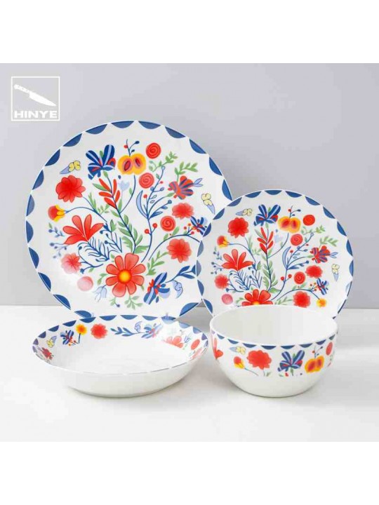 Hinye-Ceramic small film flower paper decal moonlight plate tableware