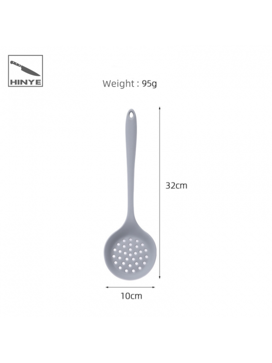 Hinye-Household One-piece Silicone Slotted Spoon/Ladle