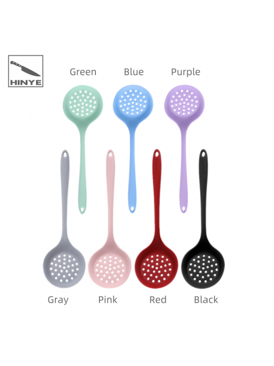 Hinye-Household One-piece Silicone Slotted Spoon/Ladle