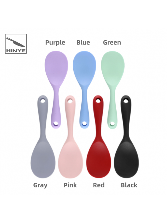 Hinye-Household One-piece Silicone Fully Wrapped Rice Spoon