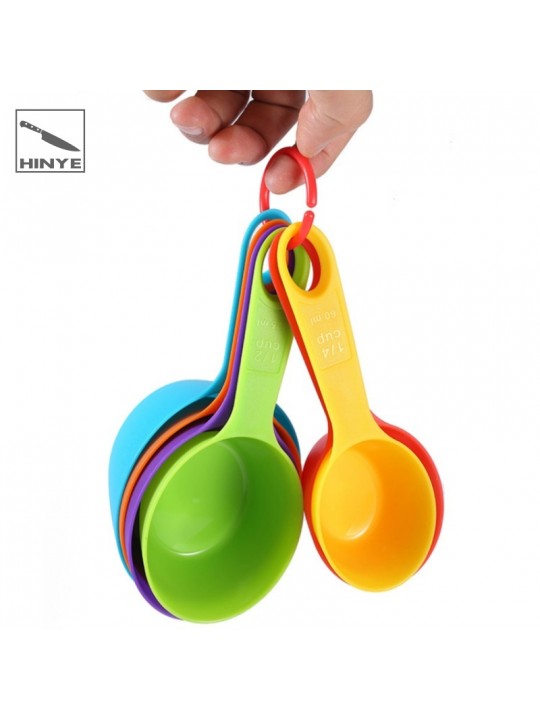 Hinye-Colorful Plastic Measuring Spoons Flour Measuring Cup Seasoning 