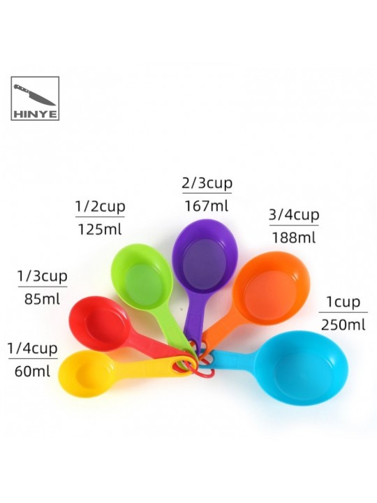 Hinye-Colorful Plastic Measuring Spoons Flour Measuring Cup Seasoning 