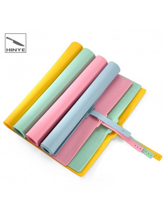 Hinye-Baking tool silicone kneading mat with scale, thickened.