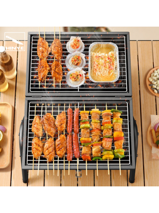 Hinye-Outdoor Household BBQ Skewer Grill Smokeless Charcoal Grill