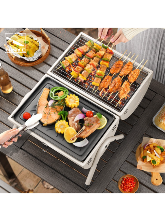 Hinye-Outdoor Household BBQ Skewer Grill Smokeless Charcoal Grill